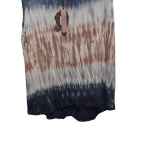 Women's 2XL Brown Geometric‎ Sleeveless Blouse Bohemian Summer Top